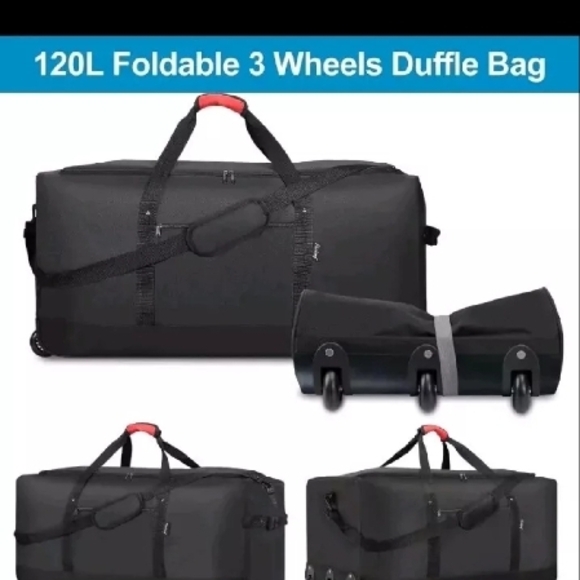 Finnhomy 120L Folding 3 Wheeler Travelng Bag - Picture 3 of 11